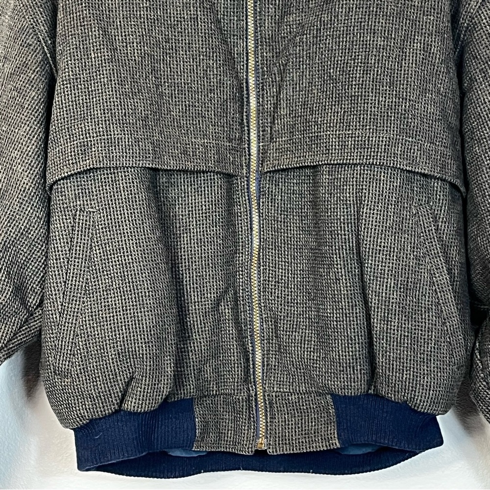 Pristine Pendleton Bomber Jacket Houndstooth Wool… - image 6